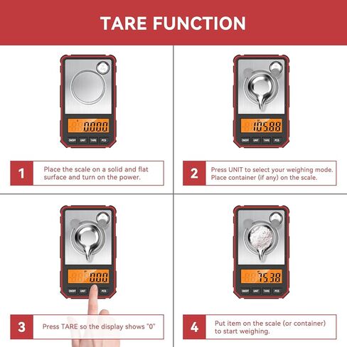 مقياس العملات الرقمية TADA 100 جرام/0.001 جرام لهواة جمع العملات المعدنية وصرافي البنوك والاستخدام المنزلي مقياس Mg للجيب لوزن المساحيق والمجوهرات in Kuwait