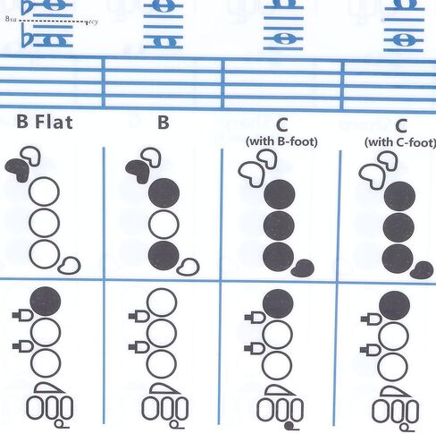 Flute Accessories, Flute Chord Chart, 28×21cm Flutes Book, for Flutes Students Who are Beginners to Learn Fingering and Scales in Saudi Arabia