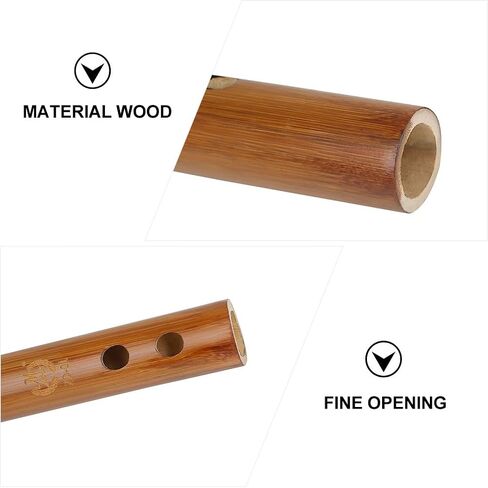 EXCEART Wood Piccolo Flute - فلوت خشبي بيكولو خشبي آلة موسيقية عيد ميلاد موسيقية صينية تقليدية للمبتدئين (مفتاح G) in Saudi Arabia