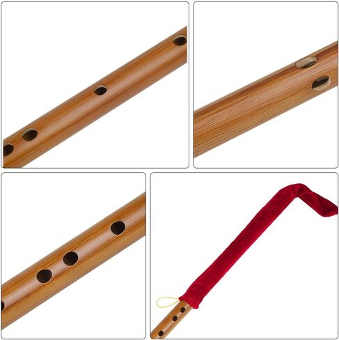 EXCEART Wood Piccolo Flute - فلوت خشبي بيكولو خشبي آلة موسيقية عيد ميلاد موسيقية صينية تقليدية للمبتدئين (مفتاح G) in Saudi Arabia