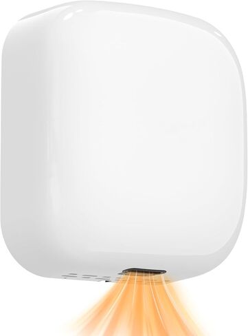 Commercial Hand Dryer for Home Bathroom, 1400W Auto Warm Wind High Speed Hand Dryer Machine Easy To Install Compact Hand Dryer with Auto-Infrared Sensor&Smart Temp Control for Home Hotels White in Kuwait