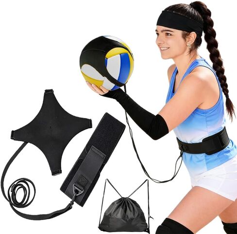 Volleyball Solo Training Set with Adjustable Rebound System – Serve, Set & Spike Practice Equipment for Youth, Teens & Adults in Saudi Arabia