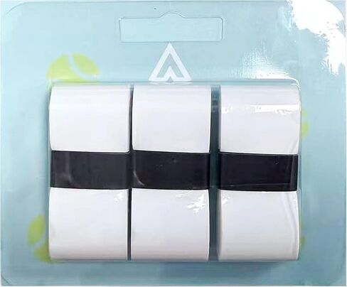 12 /6PACK Tennis Racket Griptape, Racket Grip Tape, Tennis Wrap Grip Tape,Grip Tape for Handles Fits Tennis/Badminton/Squash Rackets (Green/White/Black) in Kuwait