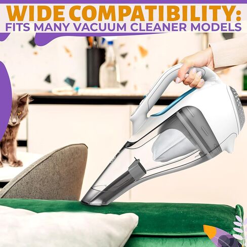 مرشحات بلاك اند ديكر البديلة VF110 للمكنسة اليدوية - 8 عبوات مرشح قابل للغسل وإعادة الاستخدام متوافق مع CHV9610، CHV1210، CHV1410، CHV1410B، CHV1410L، CHV1510 in Kuwait