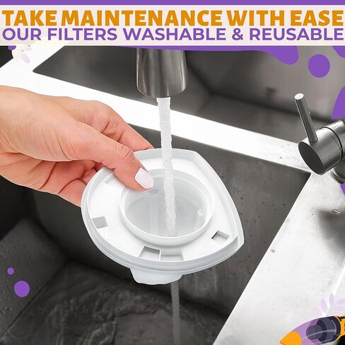 مرشحات بلاك اند ديكر البديلة VF110 للمكنسة اليدوية - 8 عبوات مرشح قابل للغسل وإعادة الاستخدام متوافق مع CHV9610، CHV1210، CHV1410، CHV1410B، CHV1410L، CHV1510 in Kuwait