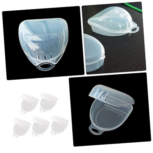 OUNONA 5pcs Orthodontic Retainer Boxes Tooth Guard Containers Denture Enclosures Lid for Dental Storage and Travel in Saudi Arabia
