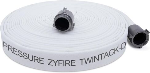 خرطوم إطفاء ZYfire - مقاس 2-1/2 بوصة معرف × 25 قدمًا خرطوم إطفاء EPDM مزدوج السترة مع وصلات ألومنيوم M x F NST/NH 1200 رطل لكل بوصة مربعة ضغط انفجاري خفيف الوزن لمكافحة الحرائق والاستخدام السكني in Kuwait