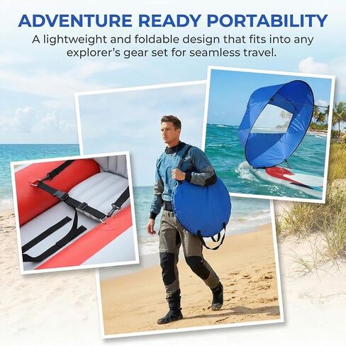 Kayak Sail, Downwind Wind Sail Paddle Board Instant Popup for Kayak Boat in Saudi Arabia
