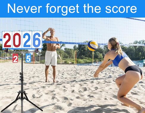 2025 Upgraded Waterproof Windproof, Scoreboard Score Keeper Score Flipper for Outdoor/Indoor Sports or Games, such as Basketball, Cornhole, Tennis, Table Tennis etc, Adjustable Height with Stand Tripod in Kuwait