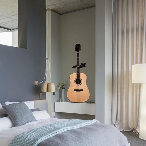 Baluue 2pcs Acoustic Electric Guitar Wall Hanger Hooks for Bass Ukulele Stand Holder with Screws, Anti-Slip Guitar Holder Mount Rack for Musical Instruments in Saudi Arabia