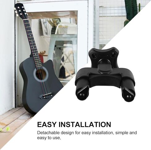 Baluue 2pcs Acoustic Electric Guitar Wall Hanger Hooks for Bass Ukulele Stand Holder with Screws, Anti-Slip Guitar Holder Mount Rack for Musical Instruments in Saudi Arabia