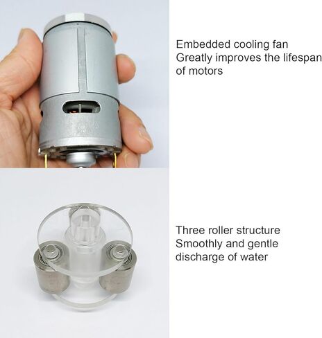 Peristaltic Pump, 24V DC All Metal Planetary Gear Motor 3000mL min High Dosing Pump with Cooling Fan, for Syrup Beverage Filling Machine Aquarium Lab in Saudi Arabia