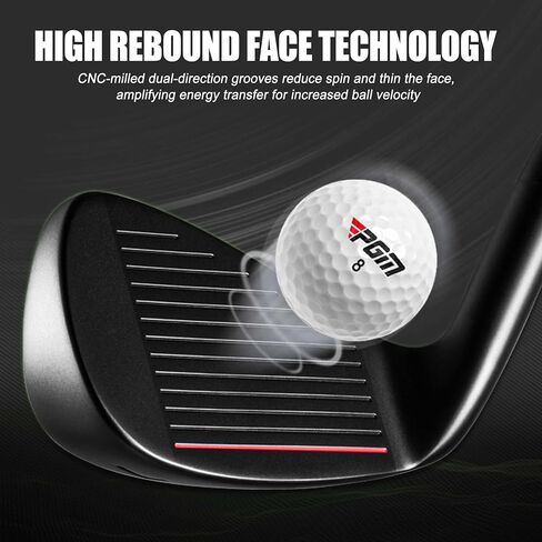 PGM Golf Clubs Irons Set (5, 6, 7, 8, 9, PW,) with Graphite Shafts for Right-Handed Golfers, CNC-Milled deep Grooves and alow Center of Gravity in Saudi Arabia