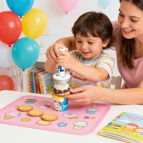 Ice Cream Cookie Sandwich Maker, Stainless Steel Dessert Making Tool, Easy Release Sandwich Scoop for Kitchen & Dessert Shop Use in Saudi Arabia