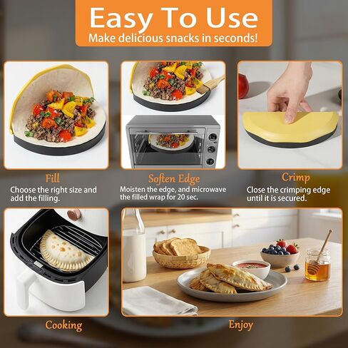 4-in-1 Tortilla Sealer Crimper Press, Tacos Tortilla Crimper & Quesadilla Maker, 10"+8"+6"+4" Detachable & Adjustable Crimpit Tortilla Crimper for Burritos, Sandwich, Dishwasher Safe in Saudi Arabia