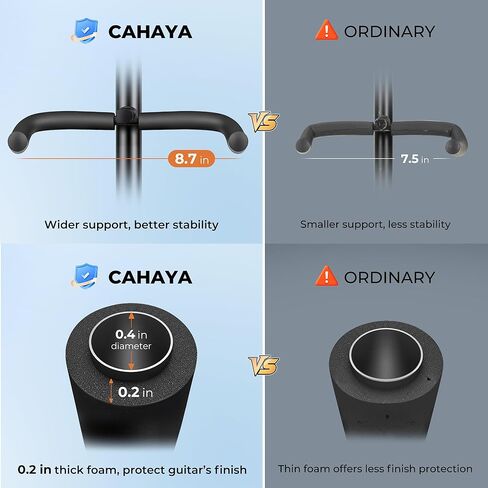 CAHAYA Guitar Stand Floor Adjustable - Folding Universal Guitar Holder Instrument Tripod Stand Fit for Acoustic Electric Classical Guitars Bass Banjo Mandolin in Saudi Arabia