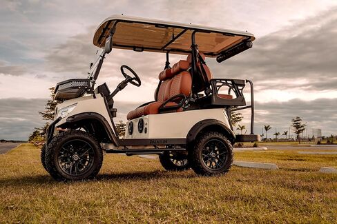 Paladin Luxury Golf Carts 2+2 Pure White, Brown Row Seats, Brown Stitching, Black Dashboard. in Saudi Arabia