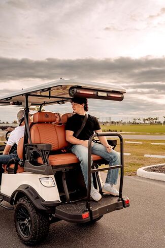 Paladin Luxury Golf Carts 2+2 Pure White, Brown Row Seats, Brown Stitching, Black Dashboard. in Saudi Arabia