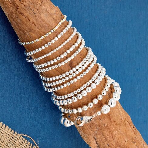 سوار Silpada 'Beaded Features' من الفضة الإسترليني، 7.5 بوصة (4 ملم) in Kuwait