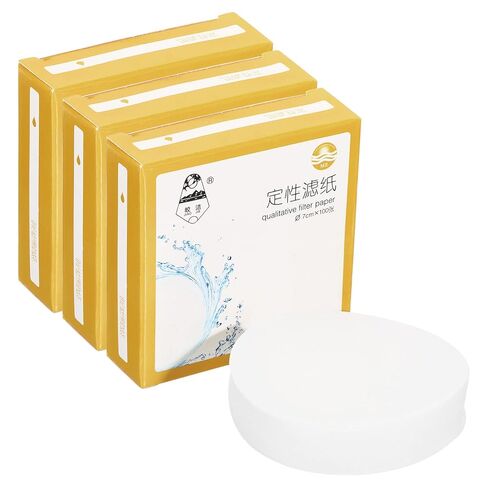 PATIKIL 300Pcs 9cm Qualitative Filter Paper Circles, Slow Speed Round Laboratory Filter Paper Chemical Industrial Oil Testing Funnel Filter Paper in Saudi Arabia