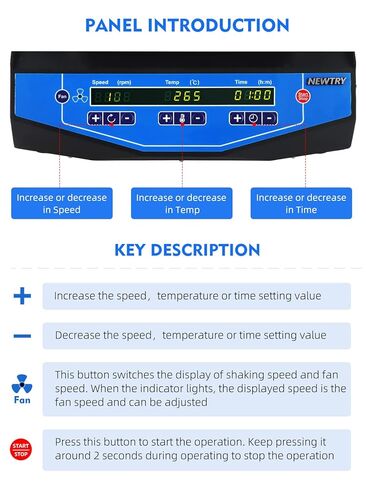NEWTRY Lab Incubator Shaker 2 in 1 Scientific Incu-Shaker Shaking Incubator with Temperature and time Setting 50-300rpm 5-60℃ 20mm Circumferential Rotation in Kuwait