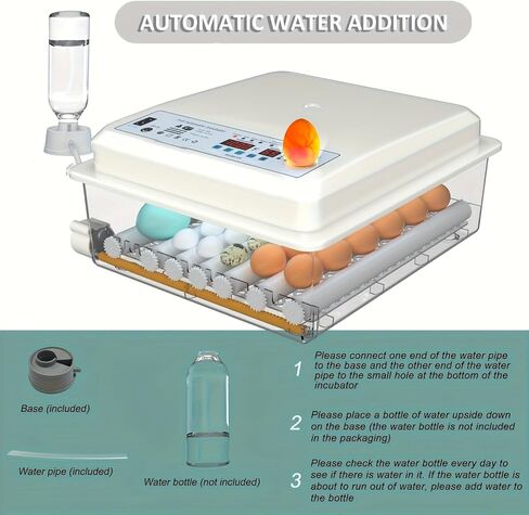 36Egg Incubator with Automatic Egg Turning and Humidity Control, Incubators for Hatching Eggs, Chicken, Ducks, Goose, Pigeon, Quail, Parrot Incubator for Farm, Lab, Science Classroom, Home in Kuwait