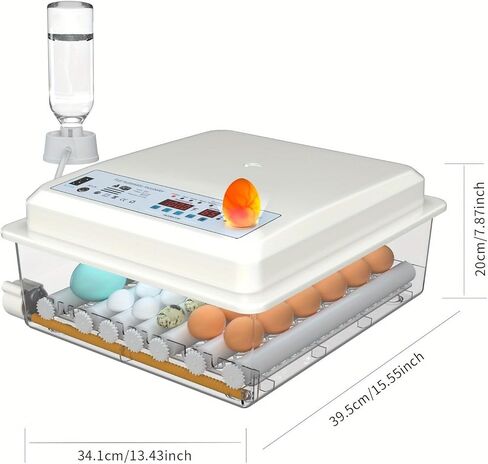 36Egg Incubator with Automatic Egg Turning and Humidity Control, Incubators for Hatching Eggs, Chicken, Ducks, Goose, Pigeon, Quail, Parrot Incubator for Farm, Lab, Science Classroom, Home in Kuwait