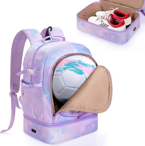 Soccer Bags for Girls with Separate Ball Pocket and Shoe Compartment, Sports Backpack for Soccer, Basketball, Volleyball in Kuwait