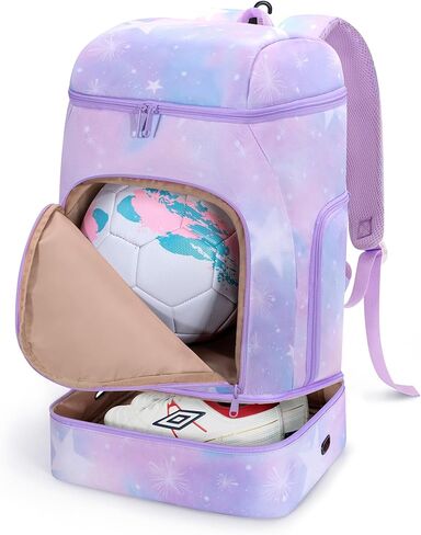 Soccer Backpack for Girls with Separate Ball Pocket and Shoe Compartment, Sports Bags for Soccer, Basketball, Volleyball in Saudi Arabia