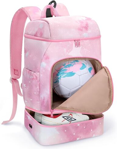 Soccer Backpack for Girls with Separate Ball Pocket and Shoe Compartment, Sports Bags for Soccer, Basketball, Volleyball in Saudi Arabia
