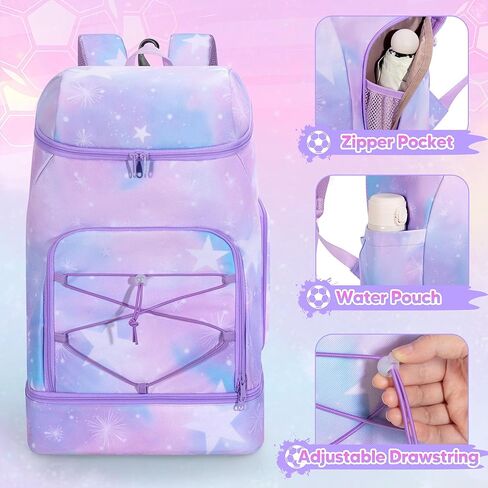 Soccer Backpack for Girls with Separate Ball Pocket and Shoe Compartment, Sports Bags for Soccer, Basketball, Volleyball in Saudi Arabia