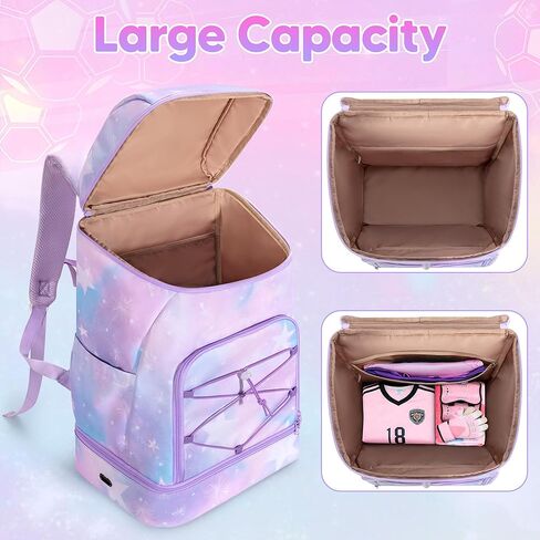 Soccer Backpack for Girls with Separate Ball Pocket and Shoe Compartment, Sports Bags for Soccer, Basketball, Volleyball in Saudi Arabia