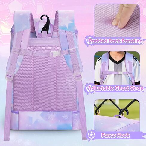 Soccer Backpack for Girls with Separate Ball Pocket and Shoe Compartment, Sports Bags for Soccer, Basketball, Volleyball in Saudi Arabia