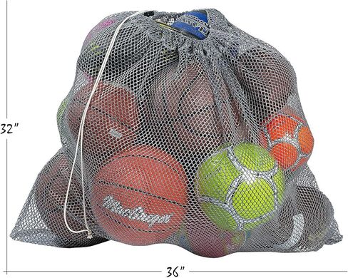 حقيبة معدات شبكية - 81.28 سم × 91.44 سم و60.96 سم × 91.44 سم - إغلاق بحبل سحب منزلق قابل للتعديل. حقيبة شبكية مثالية للآباء أو المدربين، مما يجعل من السهل نقلها والحفاظ على تنظيم أدواتك الرياضية. in Kuwait