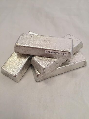 RotoMetals Pewter -2 lb (2-1lb ingots) Alloy AC Casting Ingot Britannia Alloy-Made in USA in Saudi Arabia