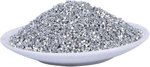 كريات معدنية من الزنك عالية النقاء 99.99% طلقة صغيرة من جزيئات كتلة الزنك حبيبات معدنية غير مؤكسدة للتجارب وأبحاث تنقية الطلاء الكهربائي (1 مم * 1 مم، 100 جرام) in Kuwait