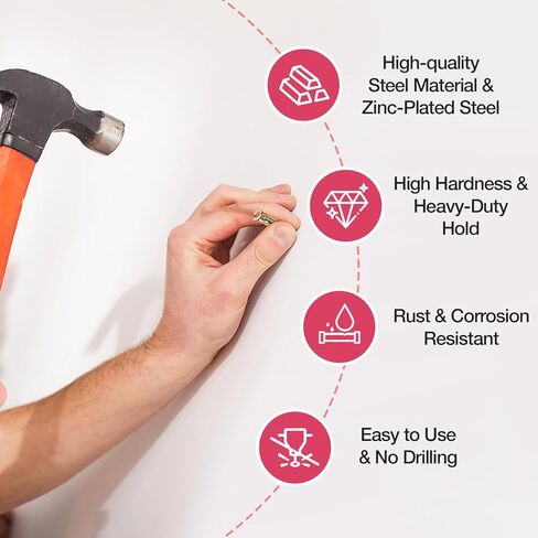 3 Sizes Self Drilling Drywall Anchors with Screws Kit, 120PCS Heavy Duty Galvanized Metal Expansion Anchors, Drywall Grip Anchors and Screws for Shelf, Mirror, Pictures Frames in Saudi Arabia