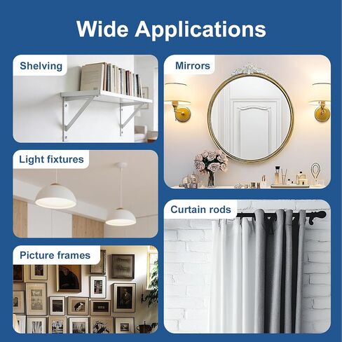 مجموعة 116 قطعة من مثبتات ومسامير الحوائط الجافة ذاتية الحفر من الزنك، مثبتات حائط معدنية شديدة التحمل، #6 × 1-1/4 بوصة مع سعة تحميل 50 رطل، للتعليق والتركيب على الحائط المنزلي in Kuwait