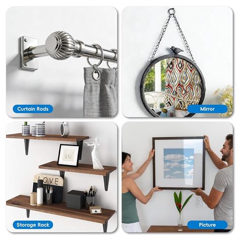 Self Drilling Drywall Anchors with Screws Kit 120 Pcs, No Pre Drill Required, Heavy Duty Holds Up to 75 LB, #8 x 1-1/4, for Sheetrock Shelves and Mirrors in Kuwait