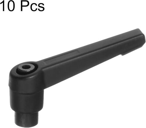 10pcs Adjustable Clamping Lever Handles M6 Female Thread Knobs Rotating Screw Locking Quick Release Ratchet Push Button Handle, Black in Saudi Arabia