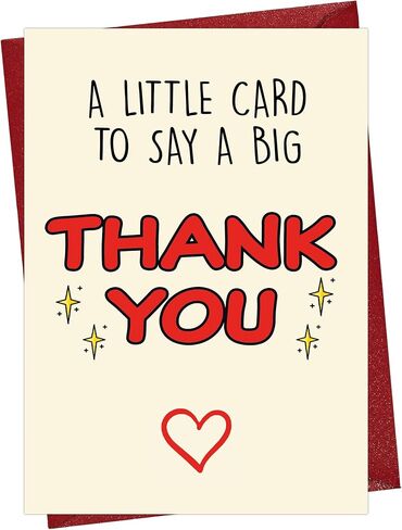 Cheerin Thank You Card – Elegant Thank You Greeting Card with Envelope – Thoughtful Appreciation Gift for Teacher, Boss, Friend, Coach, or Colleague in Kuwait