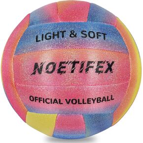 Soft Volleyball, Size 5 Super Soft Fabric Lightweight Volleyball for Indoor Practice, Quiet & Safe Training Ball for Kids, Youth & Beginners, Home & Yard Play (Deflated) in Saudi Arabia