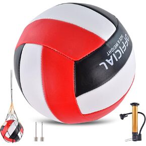 Volleyballs Official Size 5, Waterproof Soft Bulk Recreational Volley Balls with Pump and Net Bag for Indoor Outdoor Beach Pool Water Sand Game Training Match Gift for Beginner in Kuwait