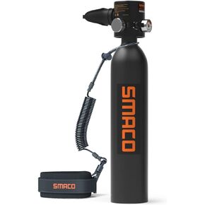 SMACO S300Pro Mini Scuba Tank 0.7L Mini Diving Tank Portable with Underwater Breath DOT Certified Tank Backup Air Supply Inflatable Pony Bottle Equipment for Underwater Expedition in Kuwait