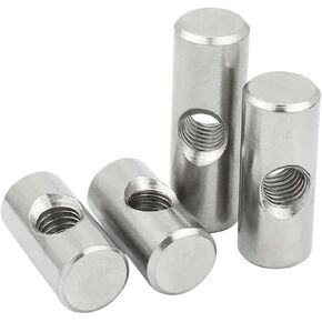 صامولة أسطوانية، M4 M5 M6، دبوس أسطواني 304 من الفولاذ المقاوم للصدأ، مطرقة بفتحة متقاطعة، صامولة مدمجة لإكسسوارات الأثاث الخشبي (OD8 M5x30(5PCS)) in Kuwait