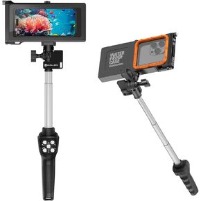 3-in-1 Diving Kit: 50FT Waterproof Phone Case + Underwater Bluetooth Selfie Stick + Phone Clip, 10-30" Extendable Pole for iPhone 17 Air/16, Samsung S26 S25 Ultra, IP68 Snorkeling Gear in Kuwait