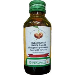 Vaidyaratnam Nimbamruthadi Eranda Thailam 100 ML (Pack of 3) Ayurvedic herbal products, Ayurveda Organic products in Kuwait