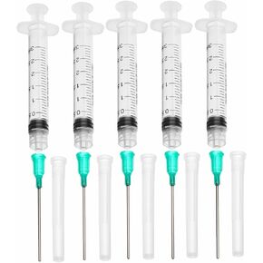 Dispensers Applicator Syringes Set, 5 Pack 3ml Plastic Syringes with Dispensing Needles and Caps for DIY Quilling, Acrylic Painting, Oiler Bottle, Craft, Artwork Hobbies in Kuwait