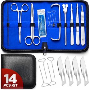 Core Flex Advanced Dissection Kit Biology Lab Anatomy Dissecting Set with Stainless Steel Scalpel Knife Handle Blades for Medical and Veterinary Students Stainless Steel 15-Piece in Kuwait