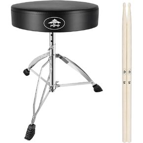 Saddle Drum Throne, Adjustable Height Drum Stool for Adults Beginner Drummers with Padded Seat and Tripod Base, Ergonomic Stool for Drum Set, Suitable for Drummers, Men, Teens in Kuwait